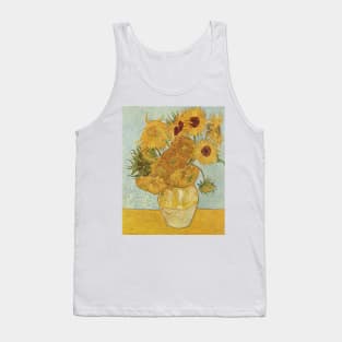 Sunflowers on Blue Van Gogh Tank Top